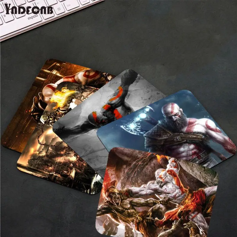 YNDFCNB God Of War Rubber Small Gaming Mouse Pad Gamer Desk Mat Keyboard Pad Decoration Mause Pad For PC Computer Table