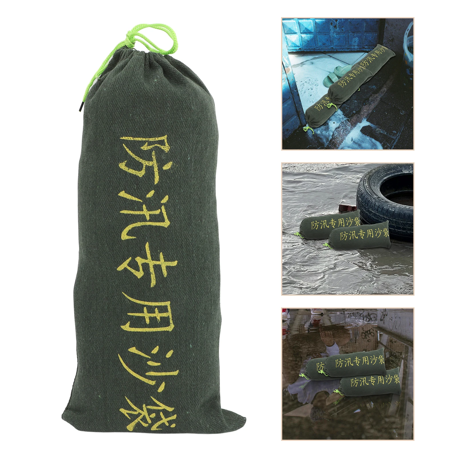 

Flood Control Sandbags Thickened Canvas Water Blockage Barrier Self-Absorbing Expansion Flood Protection for Garage Door