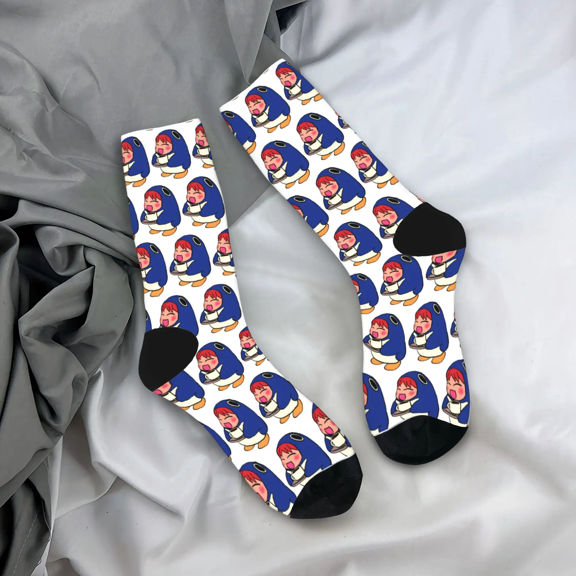 Azumanga Daioh Socks I draw cafe penguin suit Printed Stockings Anti Sweat Couple Socks Comfortable Autumn Kawaii Climbing Socks