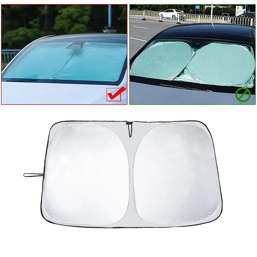 

Windshield Sunshade Car Front Window Sunshade Cover Sun Visor Sunscreen Parasol Cover Car Decor Accessories for Tesla Model 3 /Y