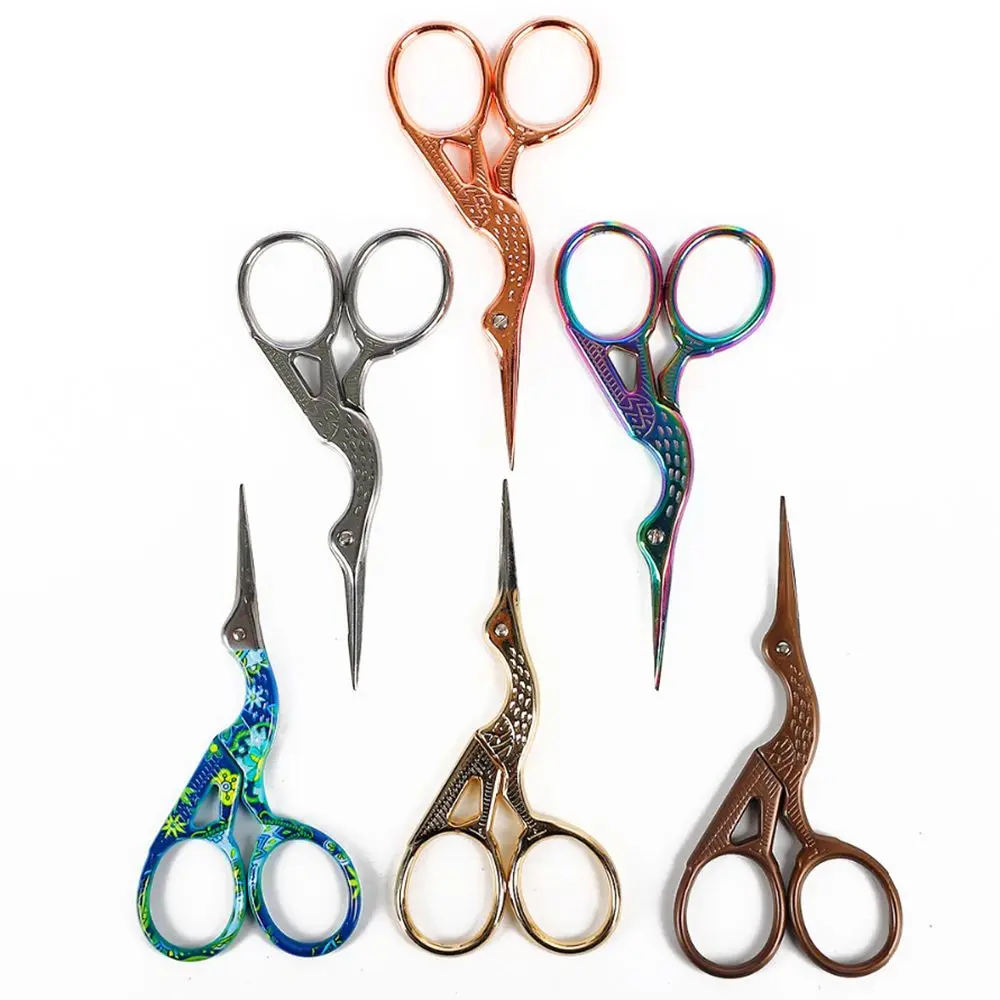 Durable Stork Nail Art Embroidery Cutters Bird Tailor Scissors Shears Sewing Tool Scissors