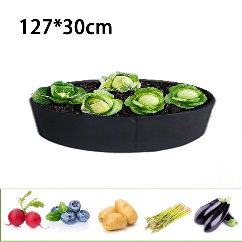 127x30cm large raised garden bed Flower grow bags plant pots growing accessories vegetable cultivation tools Non-Woven fabric Q1