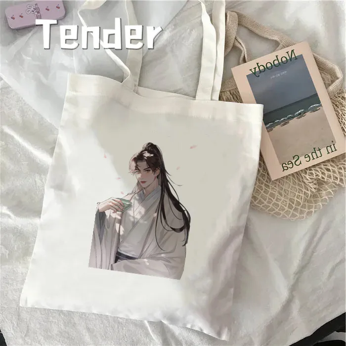 Chinese TV Show Shan He Ling Printed Shoulder Bag Reusable Foldable Tote Bags WORD OF HONOR Handbag Cartoon Anime Bag for Women