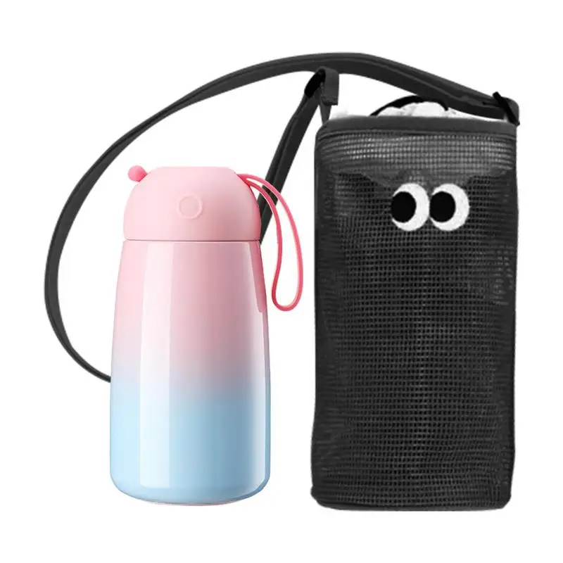 Sports Water Bottles Pouch Bag Big Eye Mesh Water Bottle Sleeve Travel Mesh Water Bottle Bag Indoor Outdoor Water Bottle Sleeve