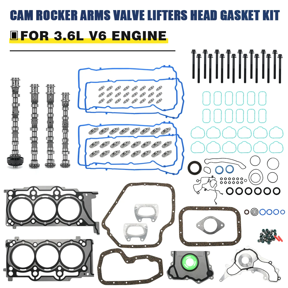 For 11-16 Chrysler Dodge Ram 3.6L Pentastar Camshafts Rockers Lifters Assembly 5184296AH/ 5184332AA/ 5184596AE/ 05184377AF