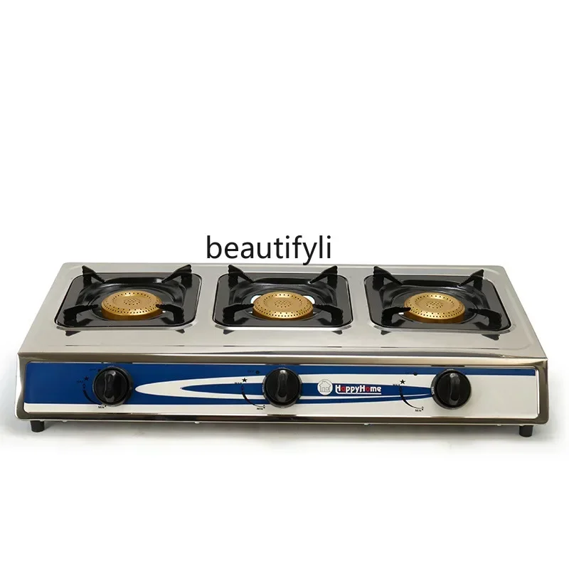 

AB02 Трехголовочная газовая плита Коммерческая настольная газовая плита Внешняя торговля плита для сжиженного газа