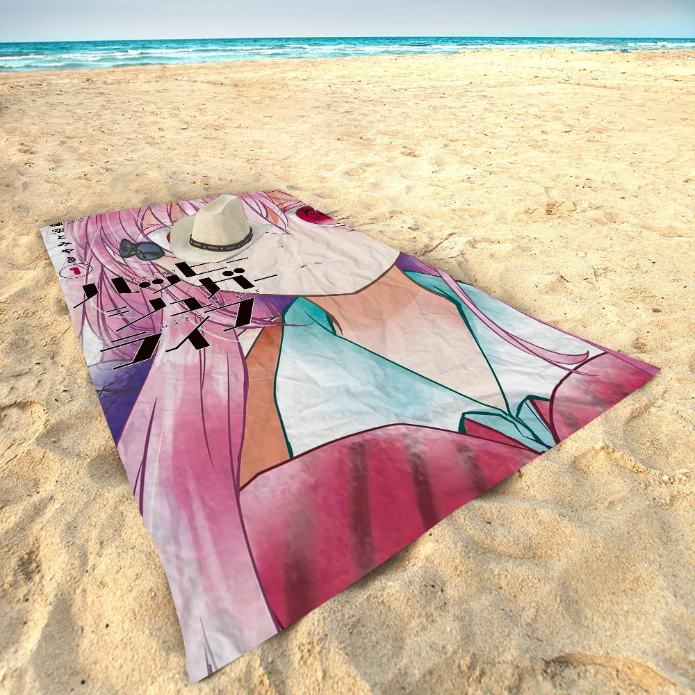 Happy Sugar Life Microfiber Printed Beach Towel Mountain Climbing Yoga Beach Swimming Running Absorbent Soft Towel