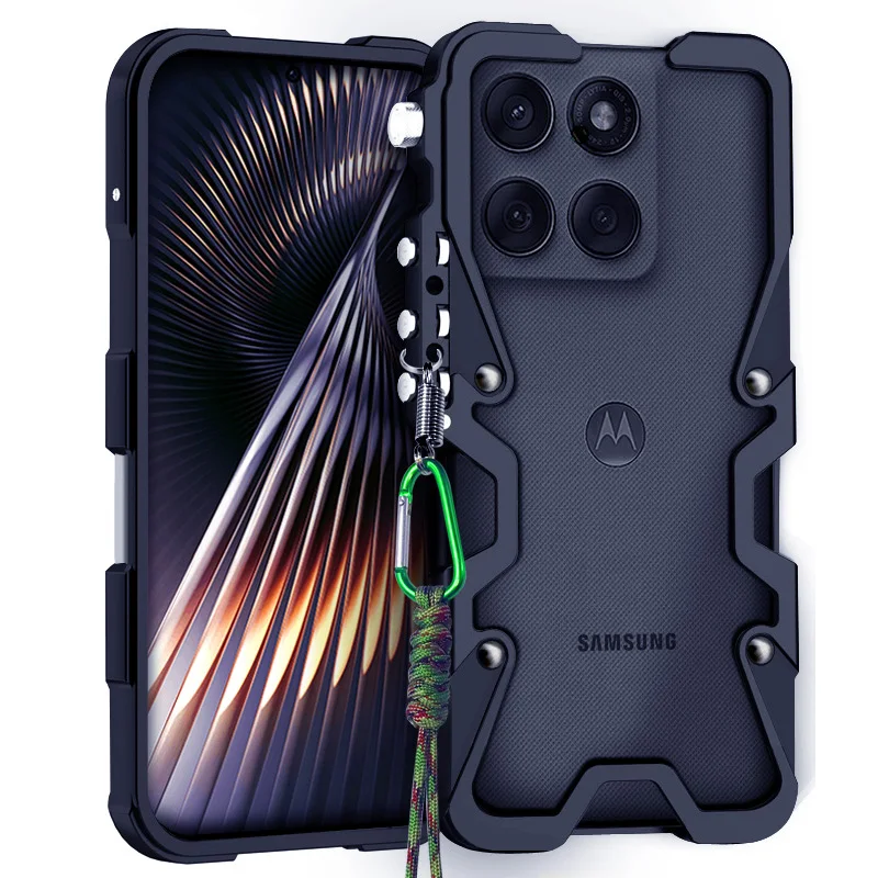 

Противоударный металлический чехол-бампер для Motorola Edge 60 Fusion, алюминиевый чехол Funda для Motorola Edge 60s 60 Pro, чехол