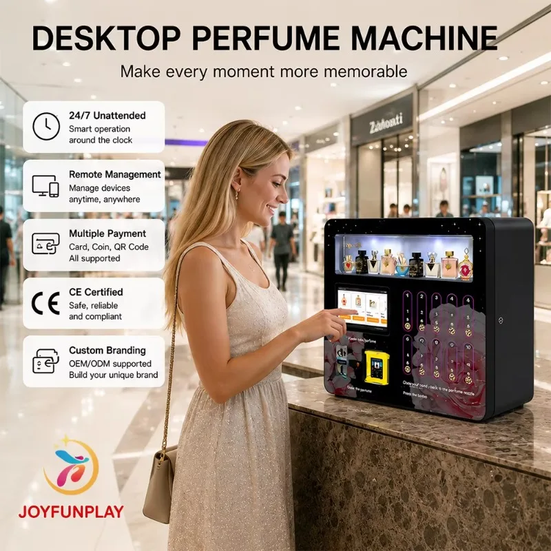 Wall Mounted Desktop Smart Perfume Vending Machine Automatic Spray Cologne Fragrance Dispenser Vending Machine Touch Screen