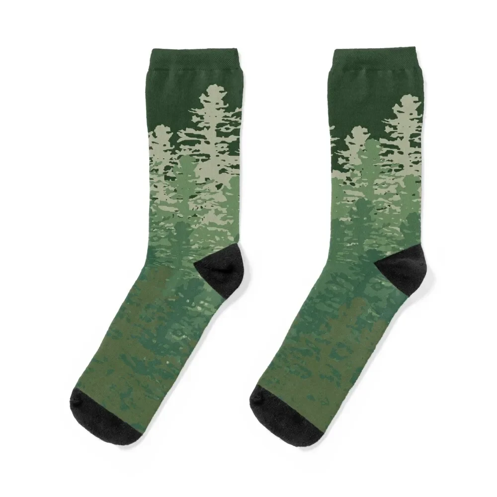 

Forest PINE tree pattern Socks FASHION crazy halloween Socks Men's Women's