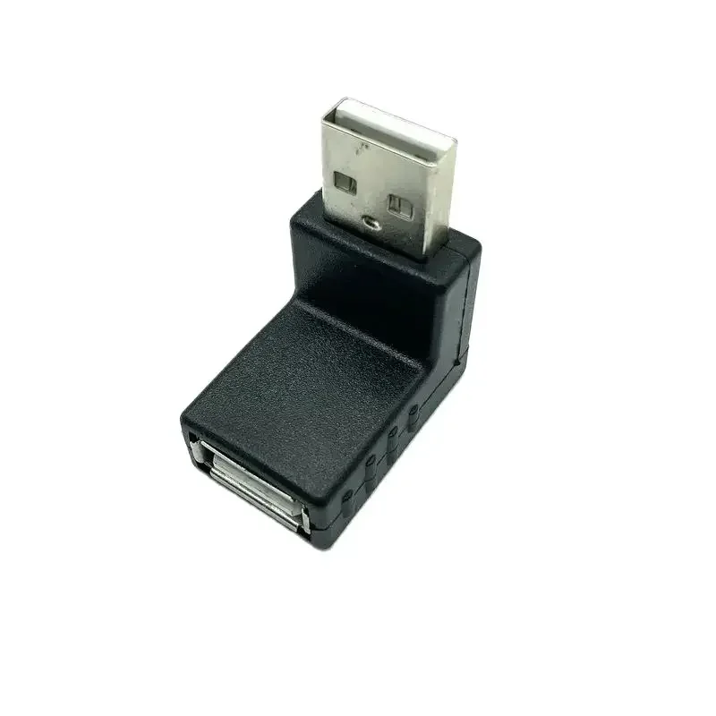 90 Degree Left /Right /Up/Down Angled Bending USB 2.0 A Male to Female Adapter Extension Connector for Computer Notebook