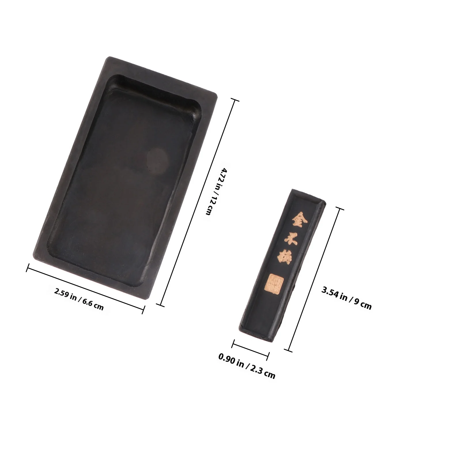 1Set Calligraphy Inkslab Premium Grinding Compact Design for Writing Painting Reusable Chinese Ink Stone for Drawing