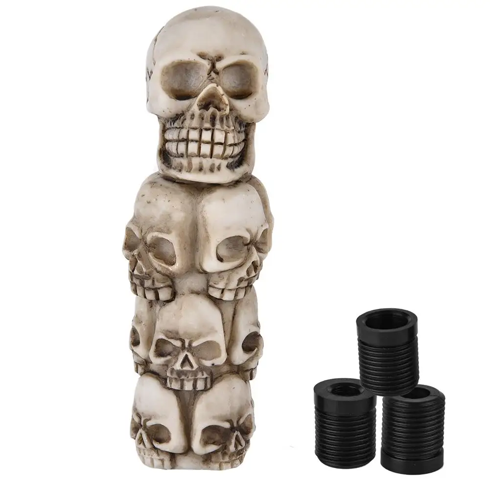 

Skeleton Skull Head Many Faces Car Manual Gear Shift Knob Stick Lever Shifter Head Universal Car professional Accessories