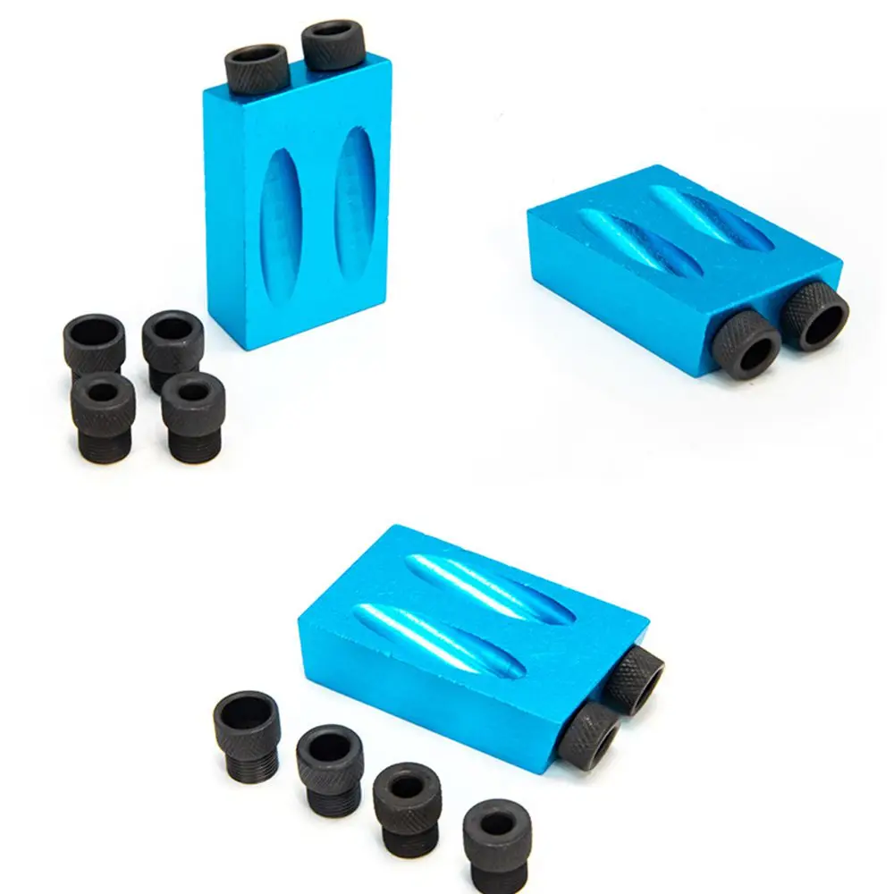 Krachtige 15 Degree Oblique Hole Locator Angle Drilling Locator Clamp Kit Guide Woodworking Hand Tools Drill Bit 6mm 8mm 10mm