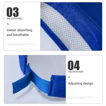 Sport Solskydd Hattar Män Kvinnor Andningsbara Justerbara Tomma Topp Bomull Baseballkepsar För Resor Vandring Utomhus Sportkepsar 6 best sales Sun visor hat - №1