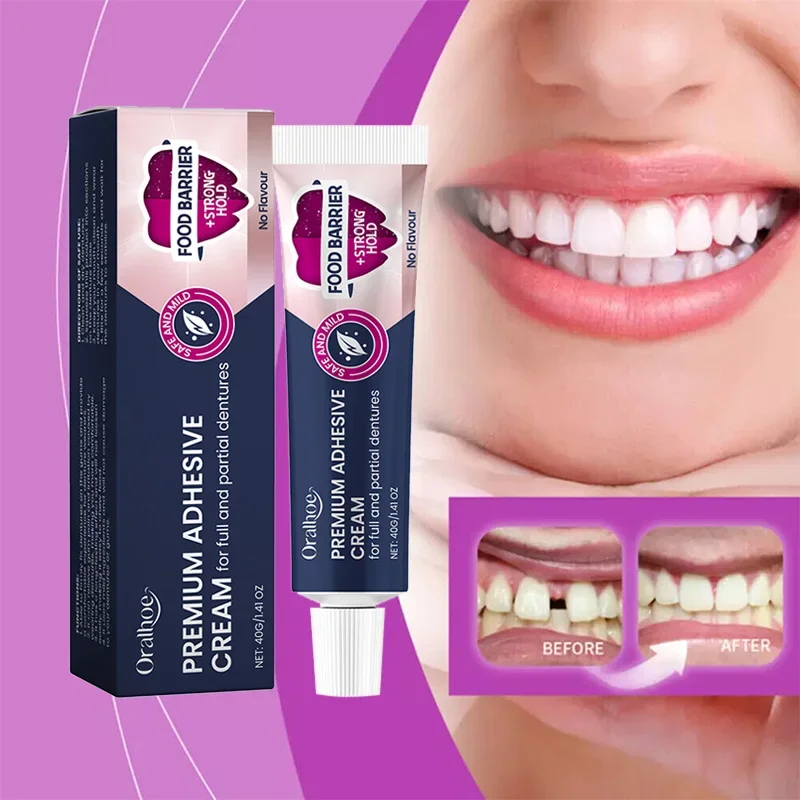 Crema adhesiva para fijación de dentaduras postizas, fijación duradera que mejora la comodidad de la prótesis Dental, reduce el desgaste, el desconforto y el dolor de las encías