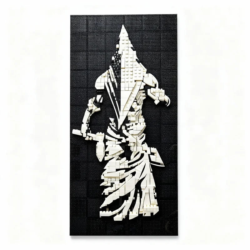 

3060pcs MOC Art Relief A Male Horror Character Model Building Blocks Architecture Assemble Toys DIY Christmas Gift Creative Idea