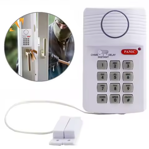 Home Security Caravan Burglar Doorbell Keypad Loud Alarm Window Alarms Password Alarm Wireless Door Alarm