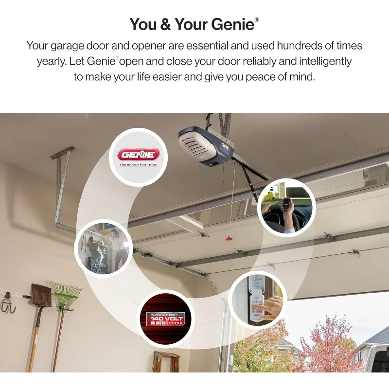 ChainMax 1000 Garage Door Opener - Durable Chain Drive - Includes two 3-Button Pre-Programmed Remotes,Wall Console, Wirele