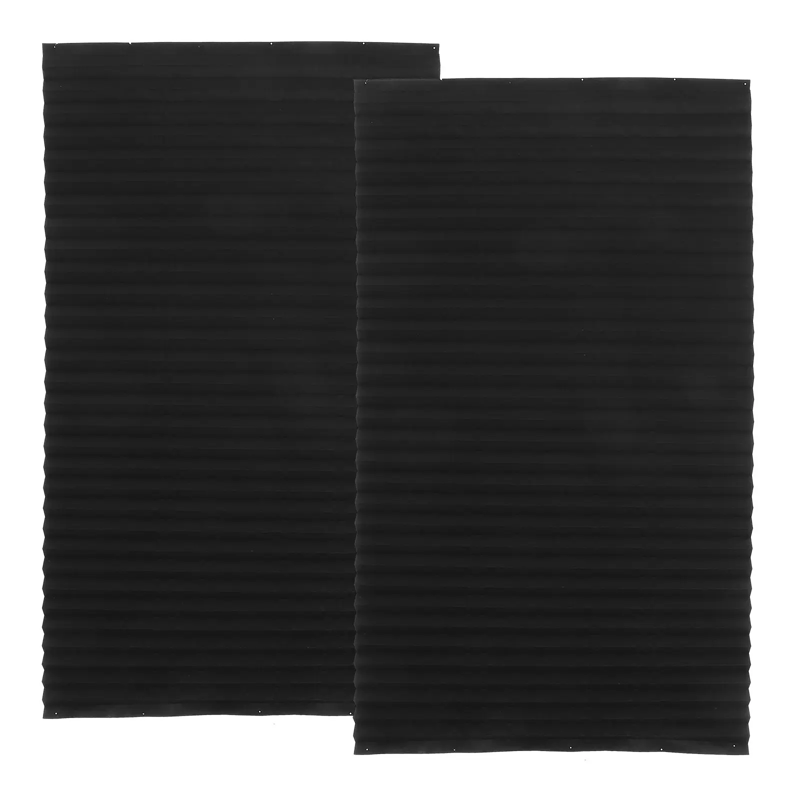 1Set Black Self-Adhesive Pleated Blackout Blinds No-Drill Easy Install for Bedroom Nursery Rv Door Windows
