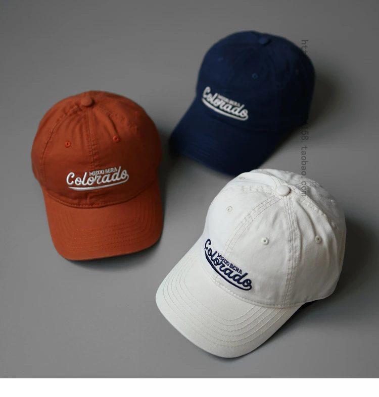 Casquette de baseball délavée rétro pour hommes et femmes, lettres anglaises brodées, dessus souple, chapeau de soleil décontracté, chapeau tout match