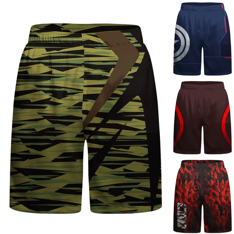 MMA BJJ Rashguards Boxing Shorts Clothing Muay Thai Wrestling Kickboxing Combat Short Pants For Men\'s Anti-Wrinkle Fitness Wear