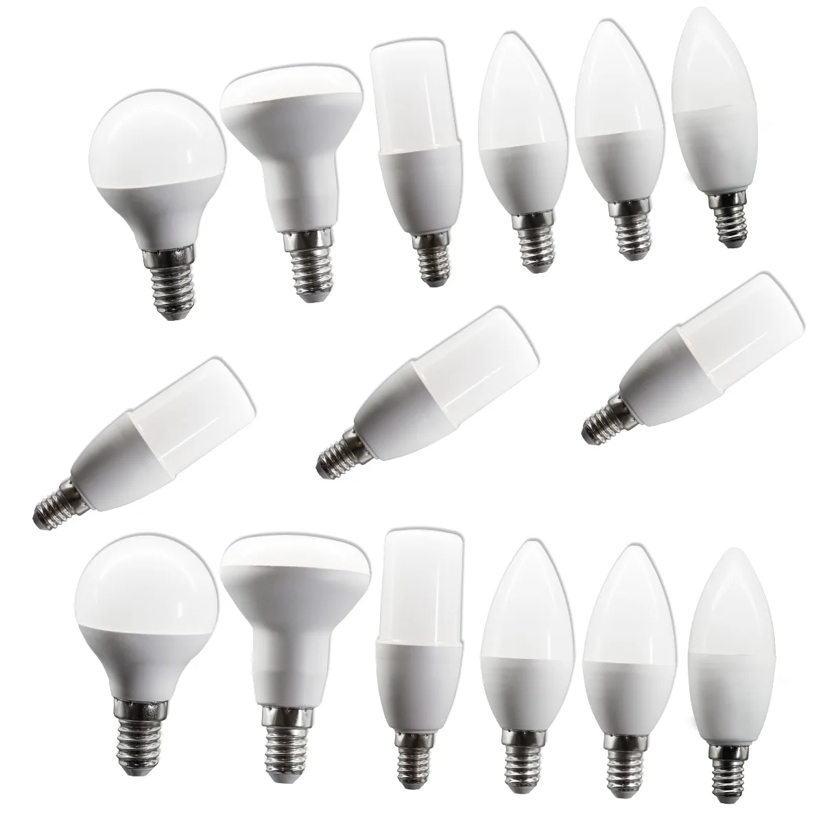 6pcs Bombilla Led E14 Bulb G45 C37 T37 R50 Lamps AC220V-240V No Flicker RA80+ Warm Lighting for Bedroom Energy Saving Bulbs