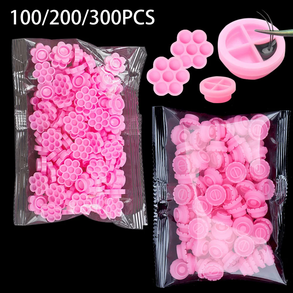 100/200 قطعة المتاح رمش الغراء كوب الفردية الرموش أكواب الوشم الصباغ حامل الحاويات ل لاش تمديد ماكياج أداة