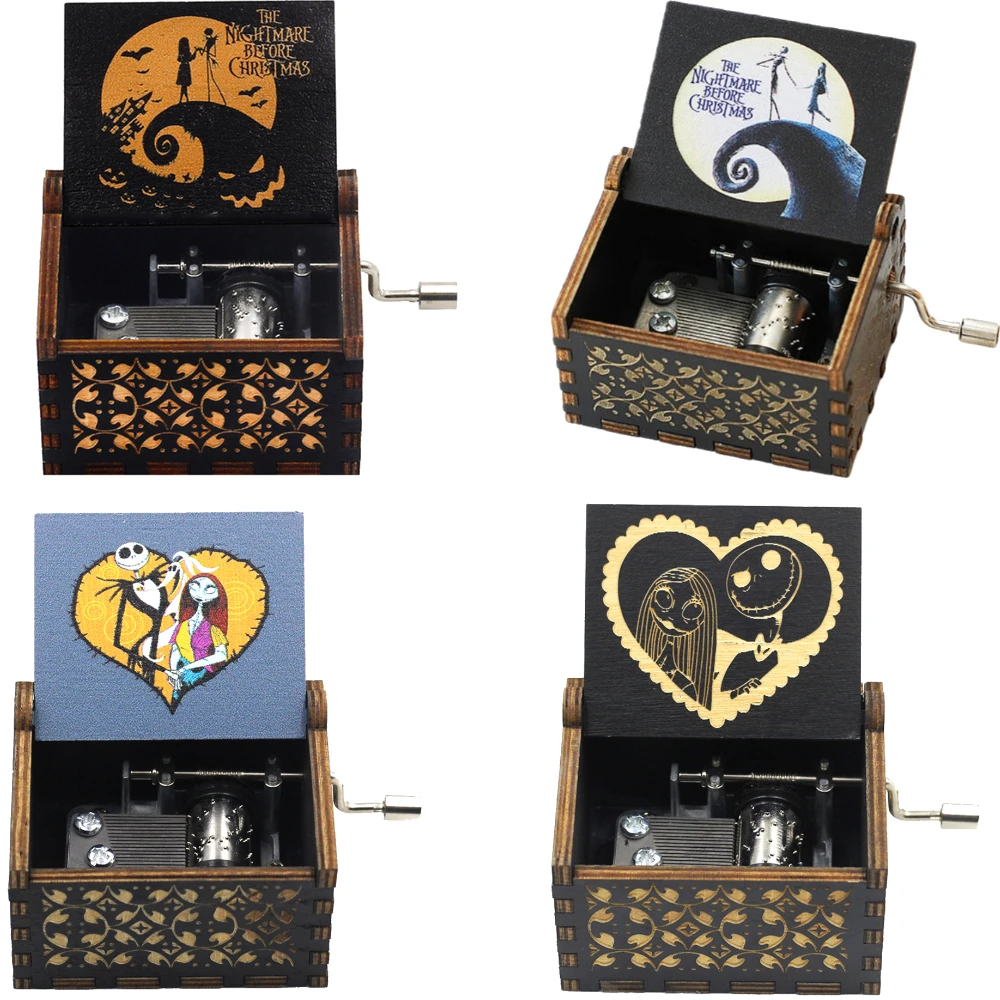 

Хэллоуин Ужас Ночь Деревянная Музыкальная Шкатулка Аниме Музыка Merry Go Round of Life Деревянная Ручная Музыкальная Шкатулка Декор Пятно Массовая Распродажа