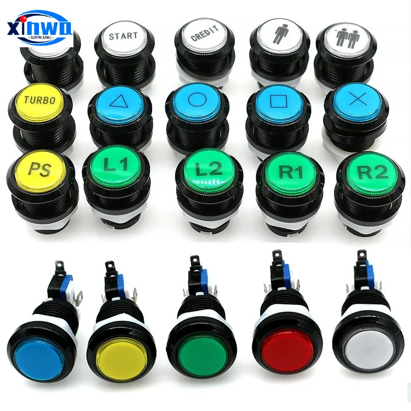 5v 12v  Led Illuminated Push Button 32mm Light Start Coin Select Exit  Pinball Parts Pc Usb Arcade Game Hitbox Controller Diy