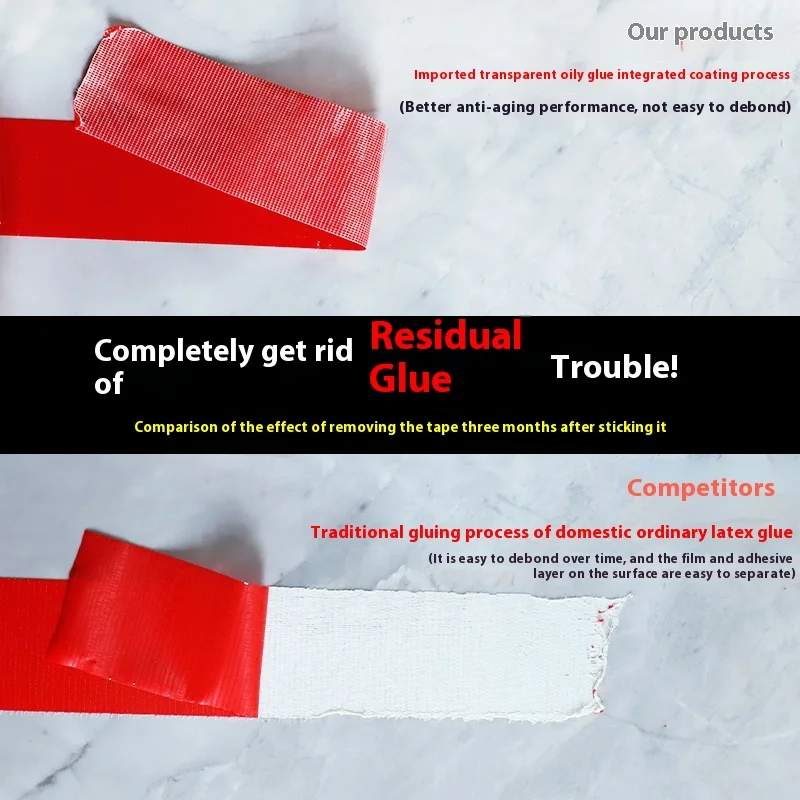 Fita preta à base de pano forte de face única, fácil de rasgar, decoração sem costura, proteção de azulejos, filme de solo, fita fixa sem costura
