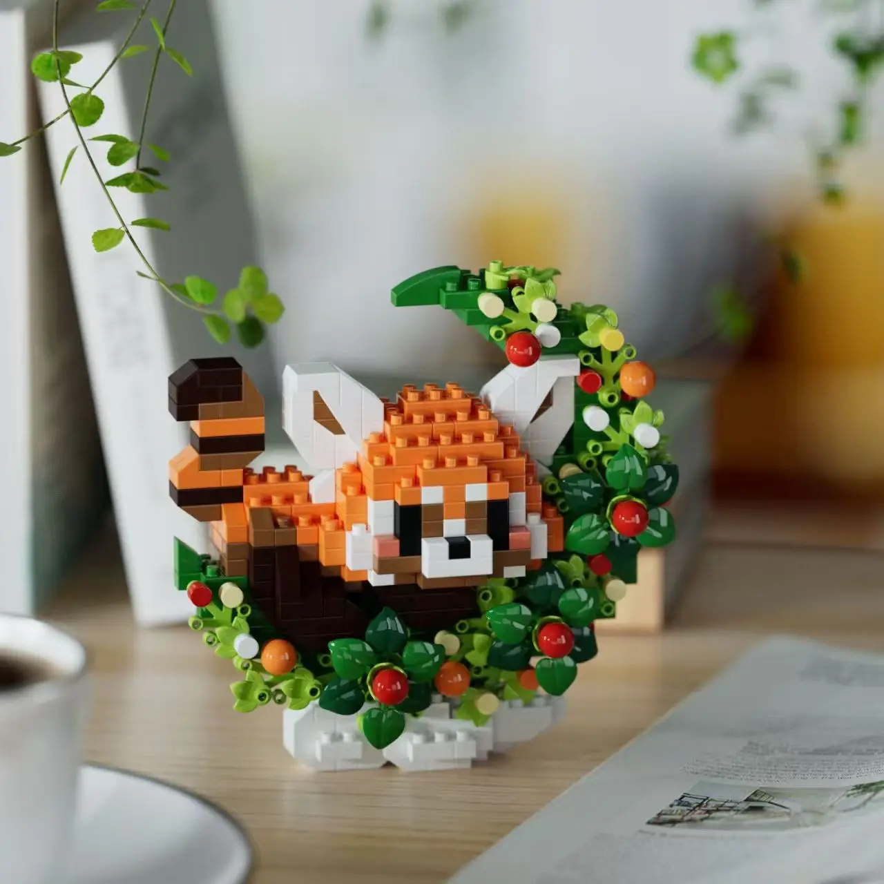 Mini Anime Animals Series Building Blocks Set Flower and Kawaii Cats Small Cat Pig Fox Dog DIY Bricks Wholesale Gifts 6+