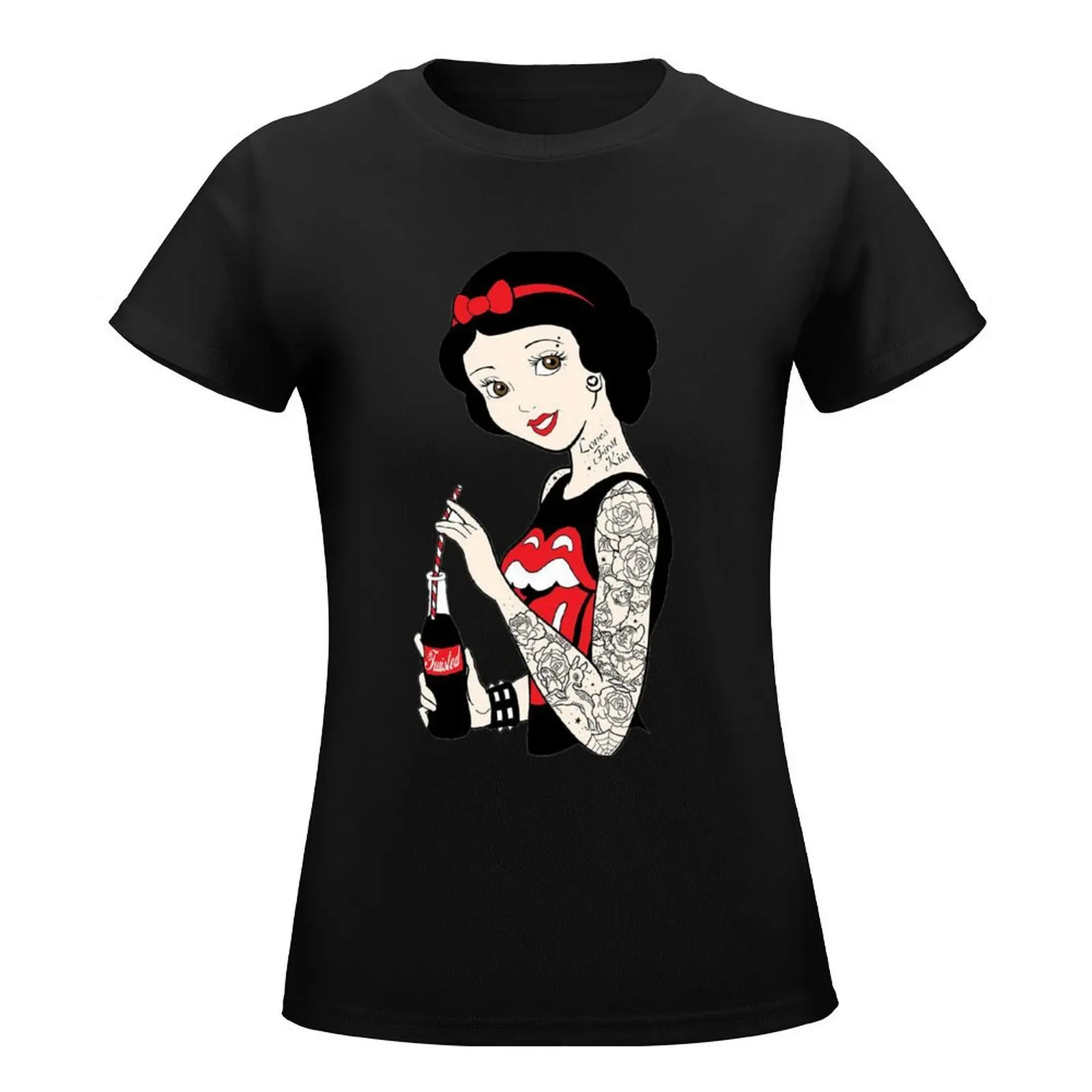 tattooed princess T-Shirt anime clothes kawaii clothes graphics aesthetic clothes t-shirt dress for Women sexy