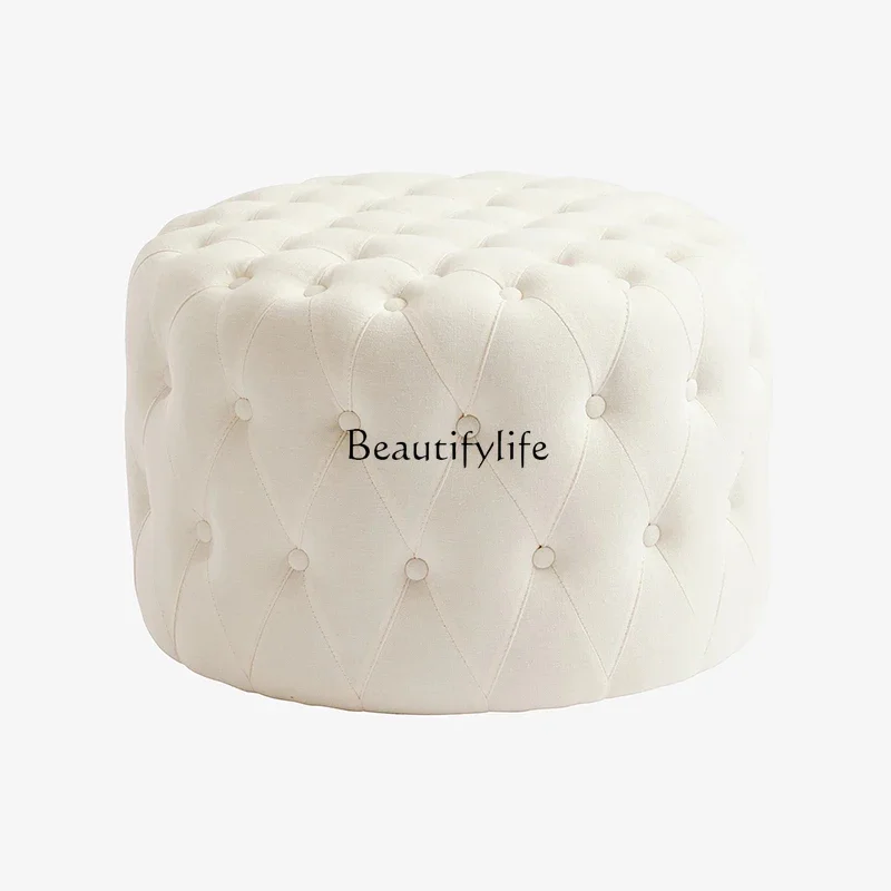 

Round sofa light luxury stool dressing stool