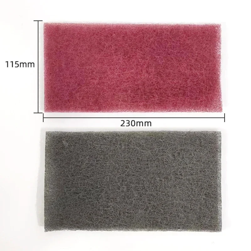NORTON Bear‑Tex Abrasive Scouring Pads, 25‑Pack 230×115mm Red & Grey Industrial Polishing Pad, VF‑360 / UF‑1500 Grit for Metal R