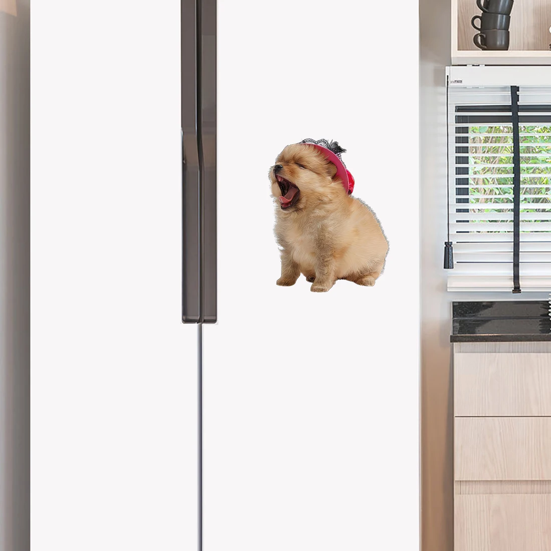 Three Ratels QD148 Cute Pet Dog Room Decoration Wall Sticker Waterproof Car Sticker Furniture Scratches Cover