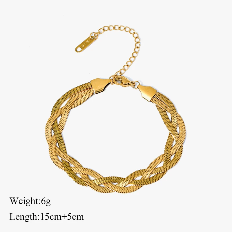 EILIECK 316L Edelstahl Kettenarmband Wasserdicht Leichtes Metall Mode Damen Schicker Handgelenkschmuck Geburtstagsgeschenk Bijoux – Detail 19
