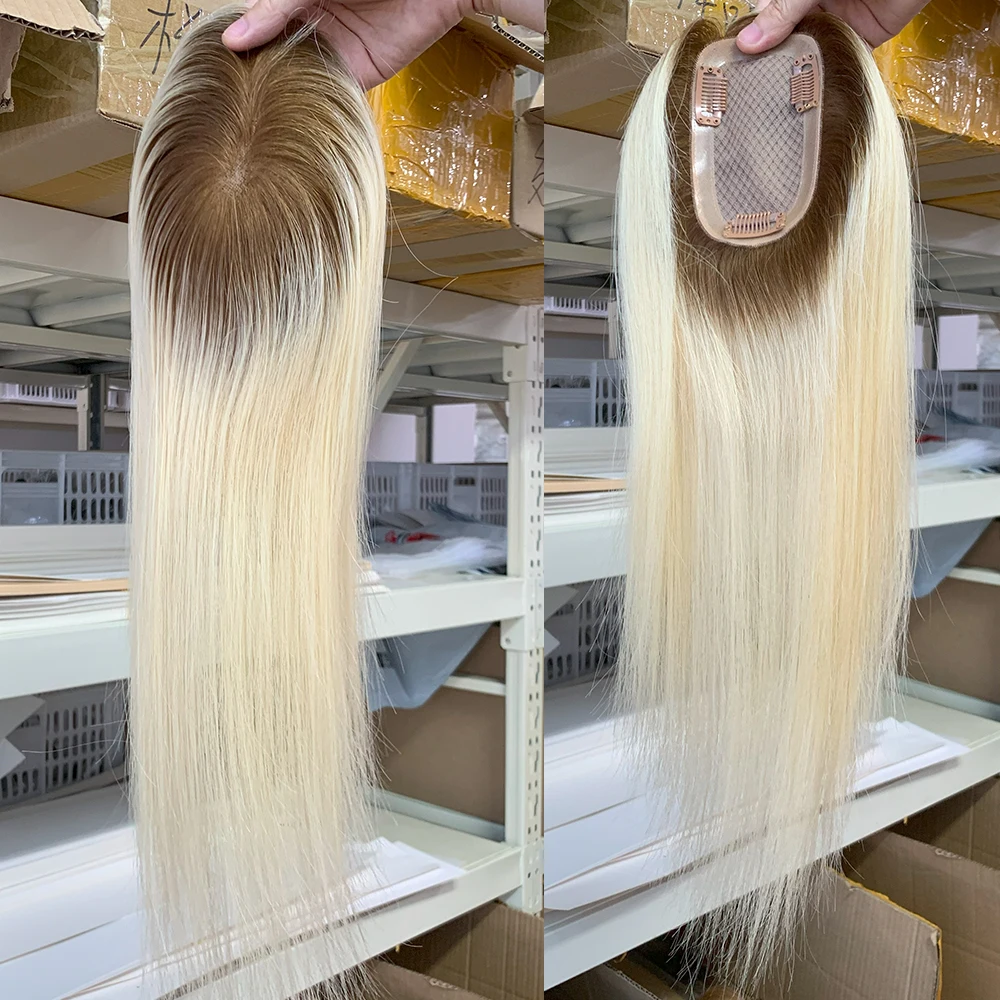 T3-60 الشعر القبعات العالية للنساء شعر بشري لعذراء حقيقي هيربيسي مع قاعدة الحرير 3x5 بوصة قاعدة اليد تعادل الشعر البشري توبر