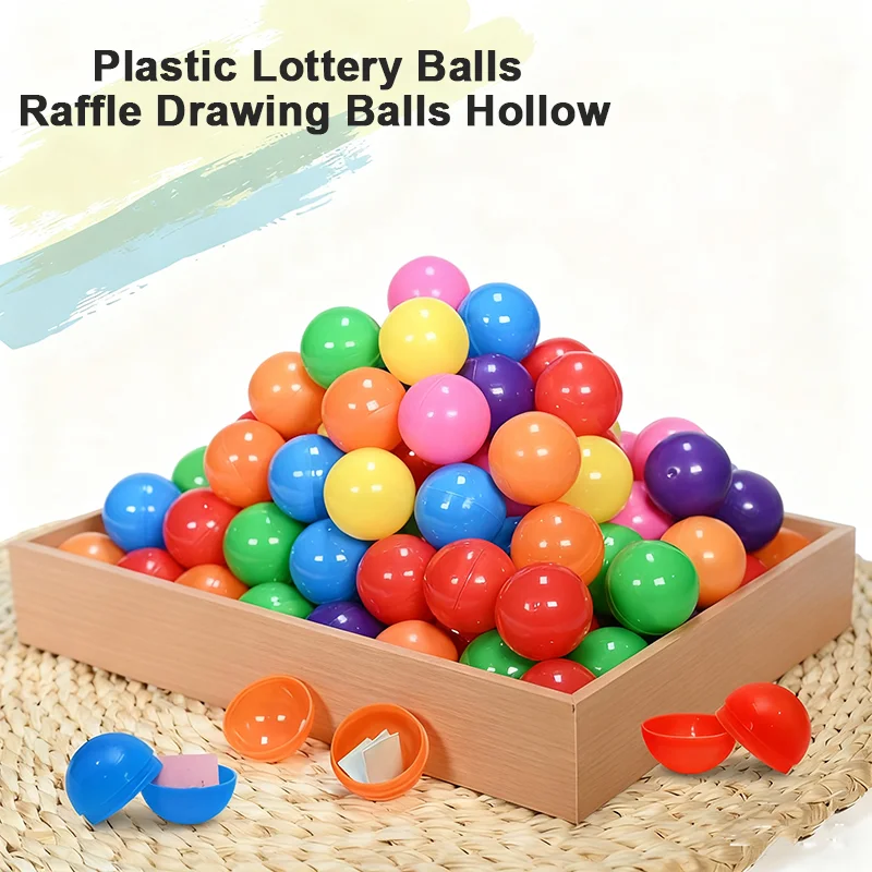 3.8 سنتيمتر البلاستيك اليانصيب كرات السحب رسم كرات جوفاء قابلة للفتح لعبة كرات النشاط مثيرة للاهتمام لعبة كرات الدعائم للحزب