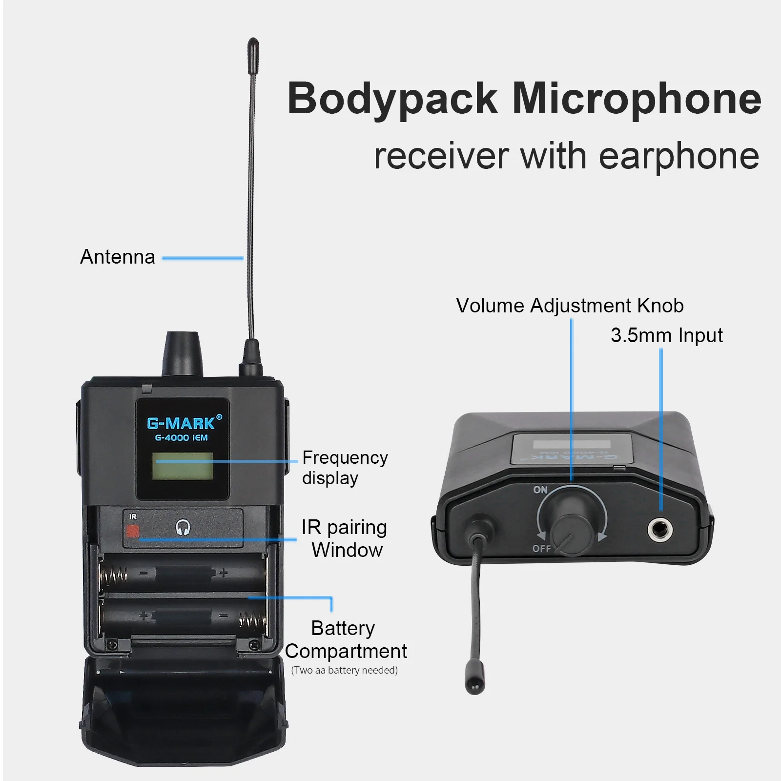 G-MARK-sistema de monitor receptor múltiplo para palco, G4000 IEM, sem fio profissional no ouvido, China Wholesale