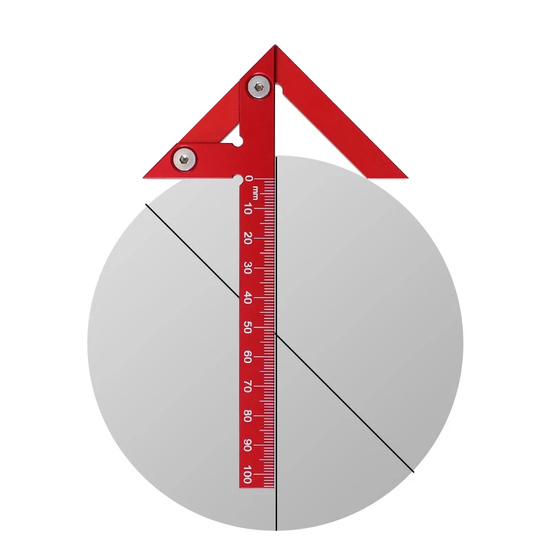 45/90° Center Finder Right Angle Line Gauges Carpenter Ruler Aluminum Alloy Woodworking Center Scribe Square Center Measure Tool