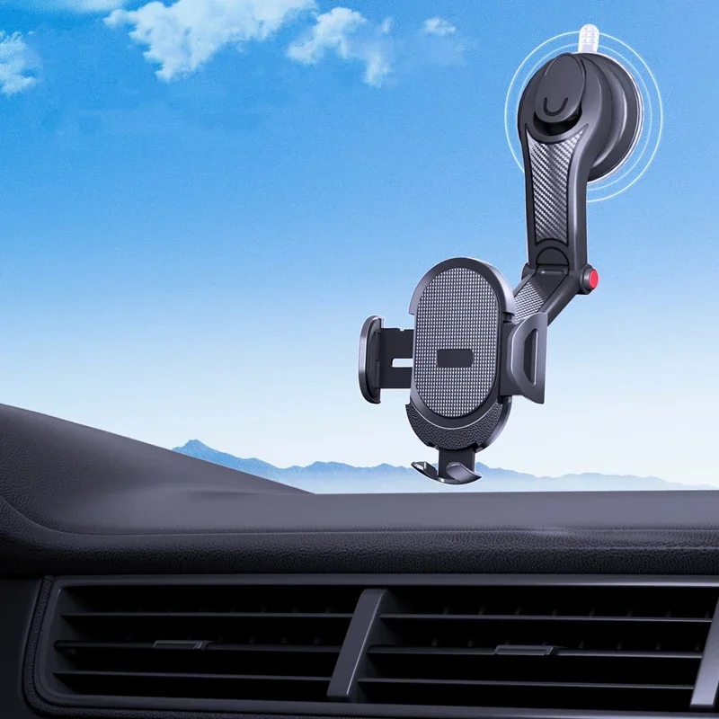 Car Phone Holder Car Sucker Phone Holder Cell Phone Mount Stand Car Windshield Dashboard GPS Rotation Bracket for IPhone Samsung