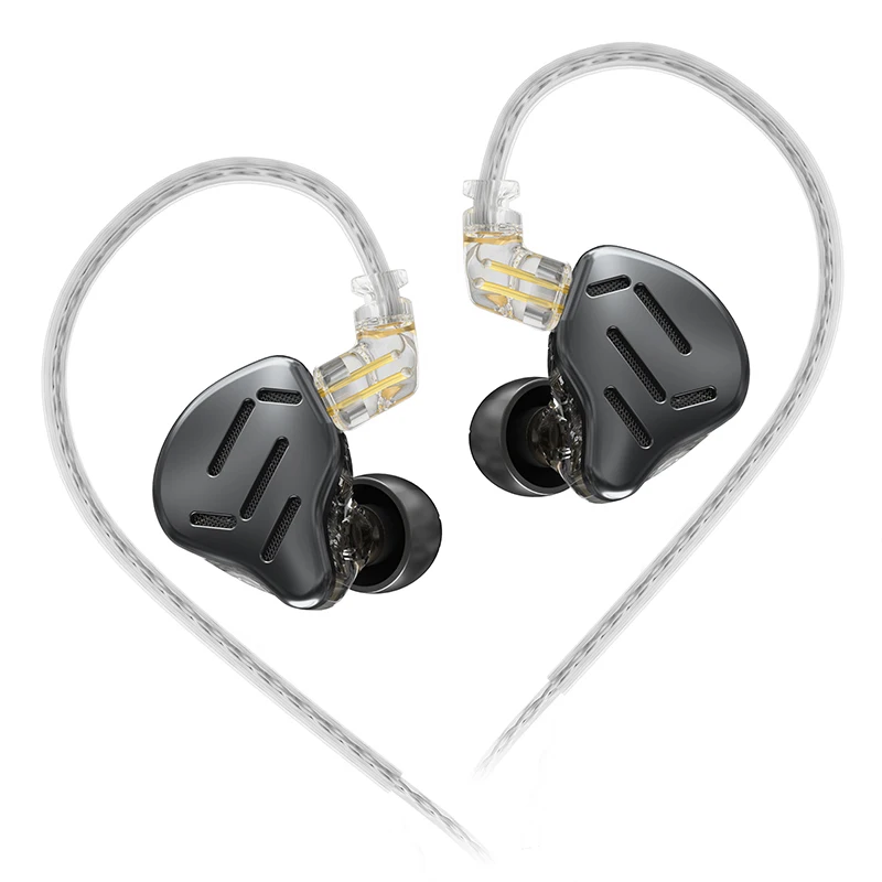 KZ-ZAX Fones de ouvido híbridos, 1DD, 7BA, 16 Unidade de motorista
