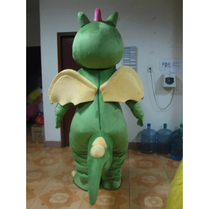 Disfraz de mascota dinosaurio verde para adulto, dragón, Halloween, carnaval, fiesta, Día de San Valentín, espectáculo de Anime divertido XC9072