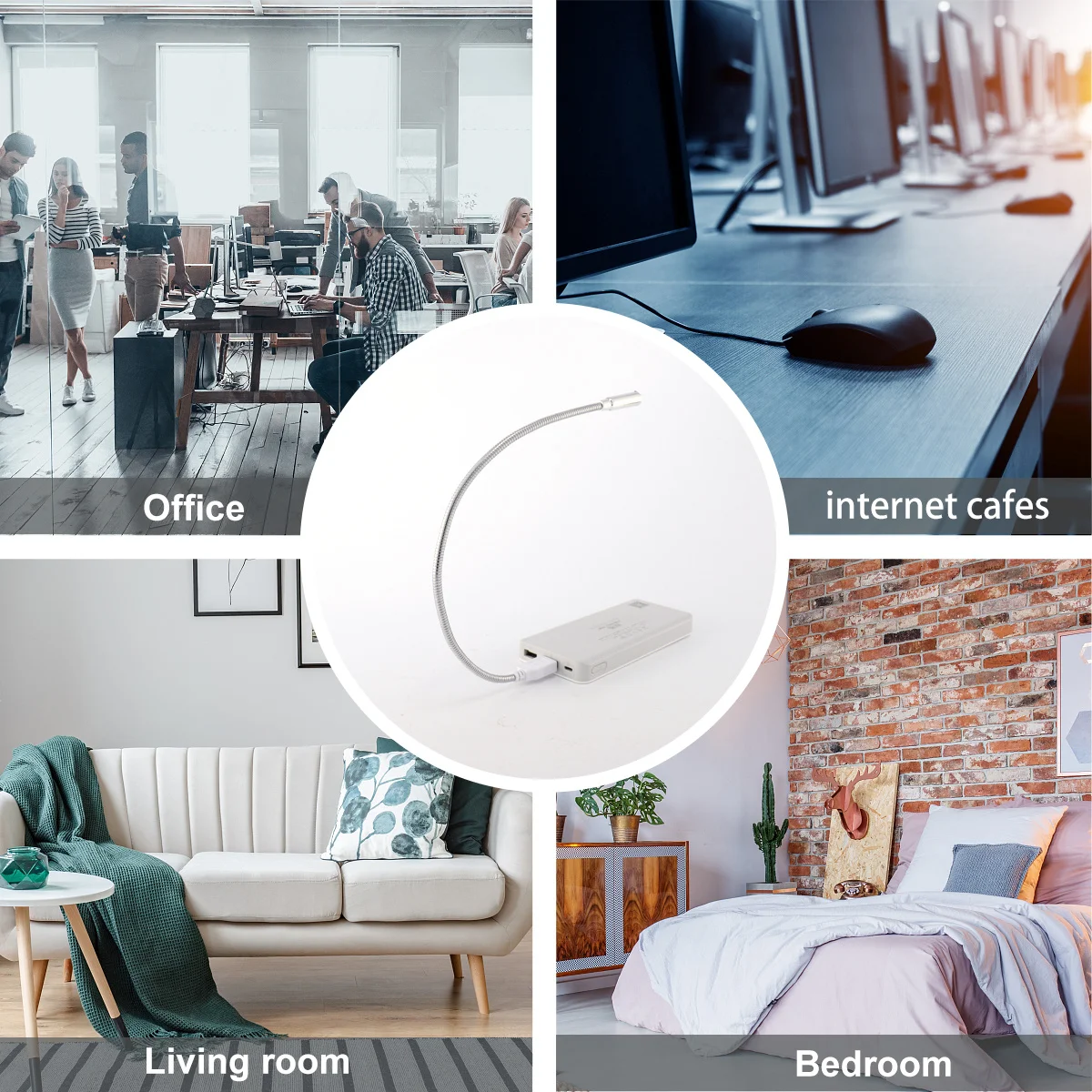 

High Brightness LED USB Light for Laptop Flexible Gooseneck Reading Lamp Eye Protection Portable Lamp for Office Home Use