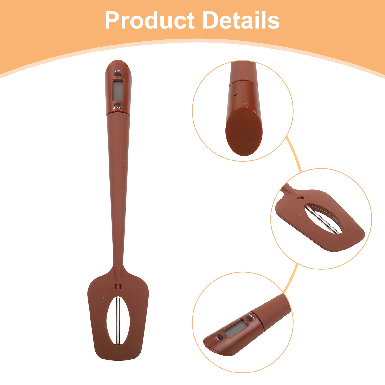 Digital Sugar Thermometer Spatula for Baking Cooking For Chocolate with Detachable Probe and Accurate Temperature Reading