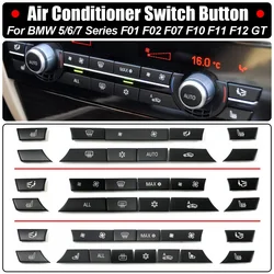 A/C Heater Button 11/12/14pcs Key Caps Repair Kit Switch Cover For BMW 5/6/7 Series F01 F02 F06 F07 F10 F11 F12 F13 GT