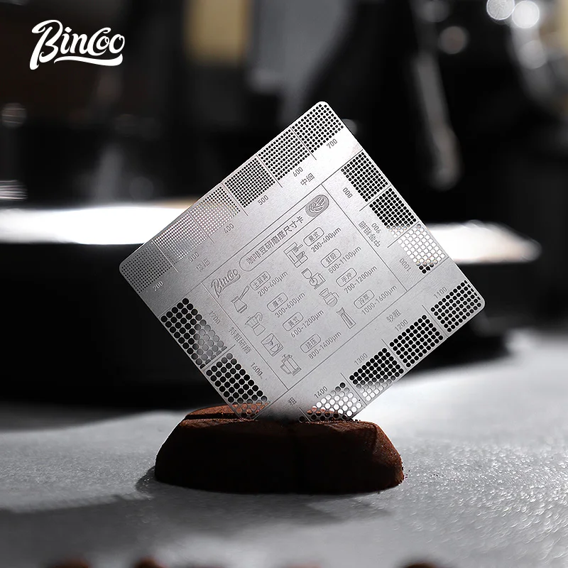 Bincoo Coffee Bean Grinding Scale, Reference Card, Coffee Powder Thickness, Bincoo