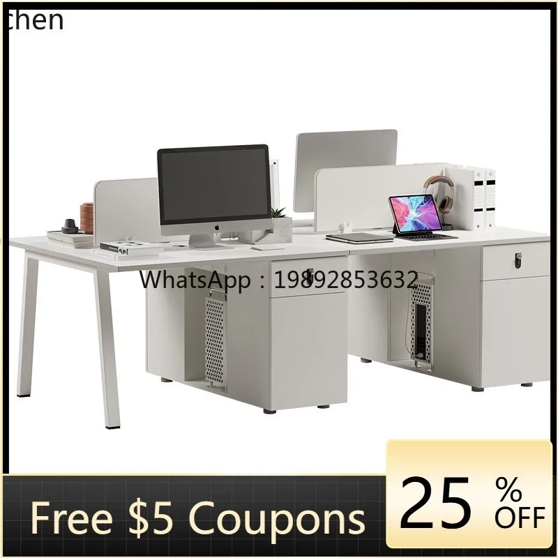 

O3-13 office desk and chair combination white environmentally friendly workstation screen partition card position conjoined