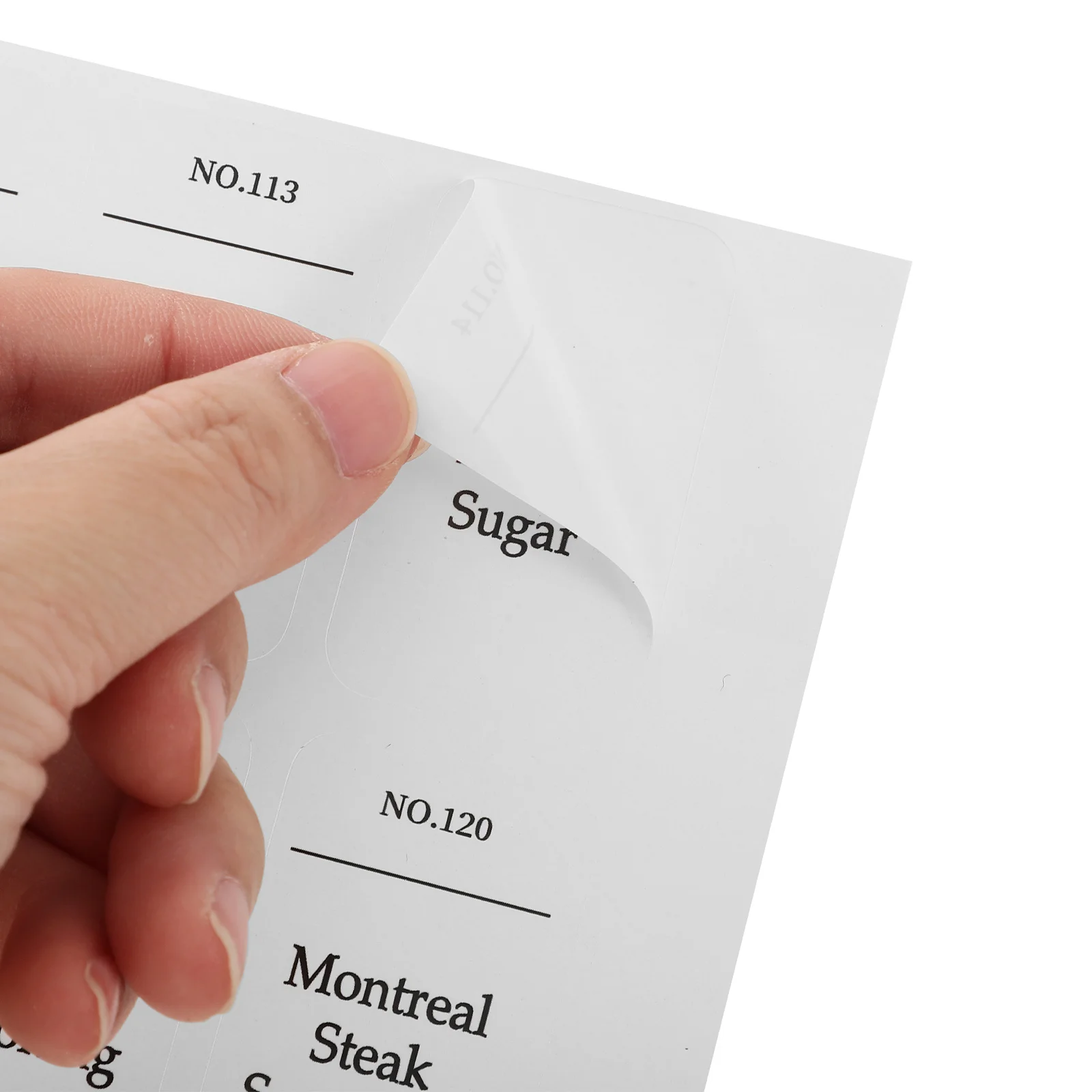 216Pcs Label Sticker Sheets Waterproof Oil Resistant Seasoning Labels for Spice Containers Kitchen Organization Classification